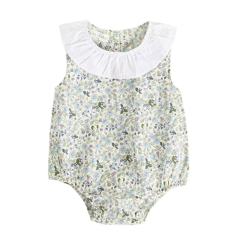 Botanical Ruffle Baby Romper – Bubble Fit Cotton