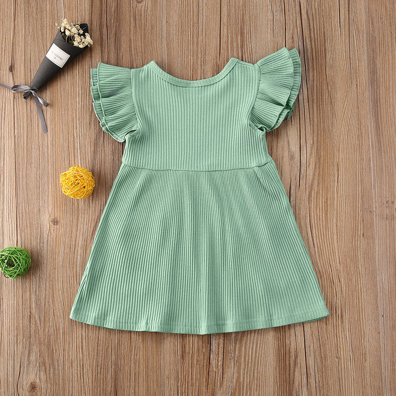 The Willow Ribbed Flutter Dress