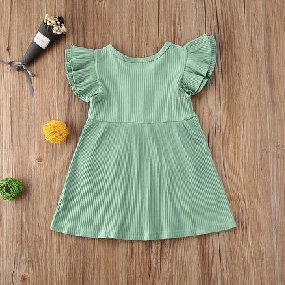 The Willow Ribbed Flutter Dress