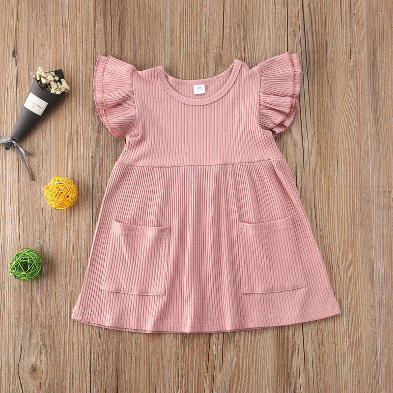 The Willow Ribbed Flutter Dress