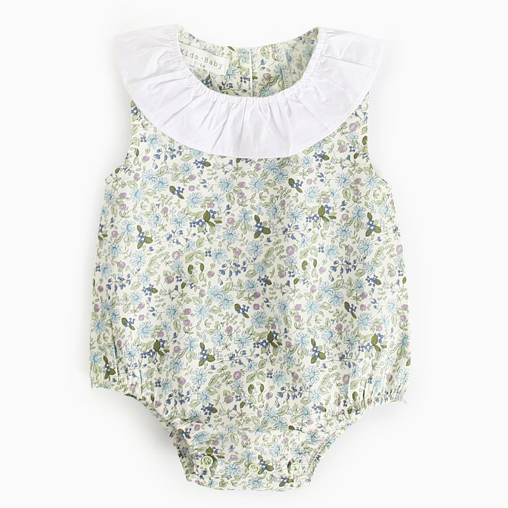 Botanical Ruffle Baby Romper – Bubble Fit Cotton