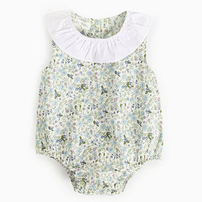Botanical Ruffle Baby Romper – Bubble Fit Cotton