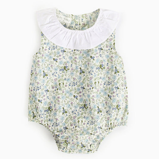 Botanical Ruffle Baby Romper – Bubble Fit Cotton