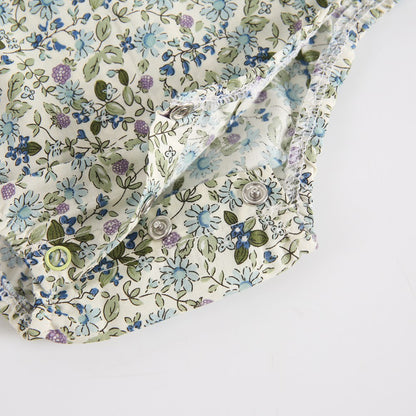 Botanical Ruffle Baby Romper – Bubble Fit Cotton