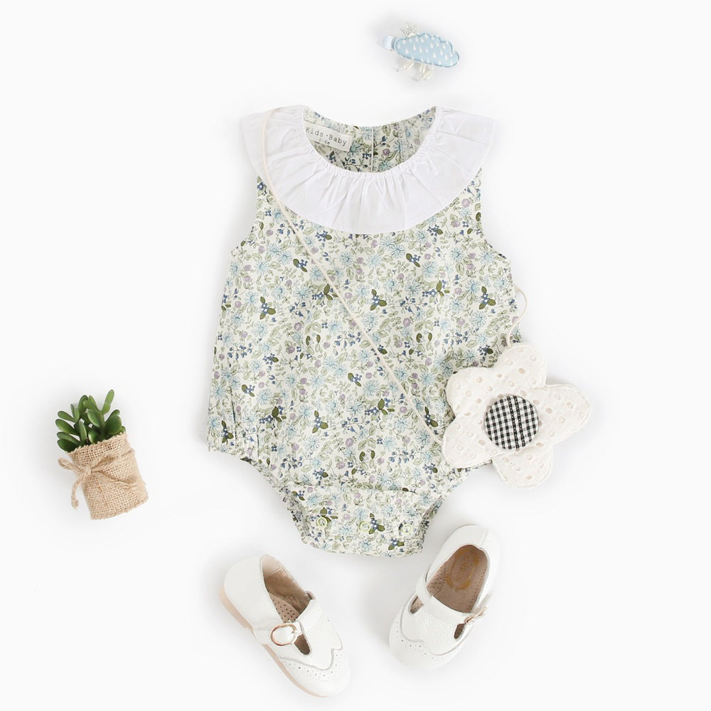 Botanical Ruffle Baby Romper – Bubble Fit Cotton