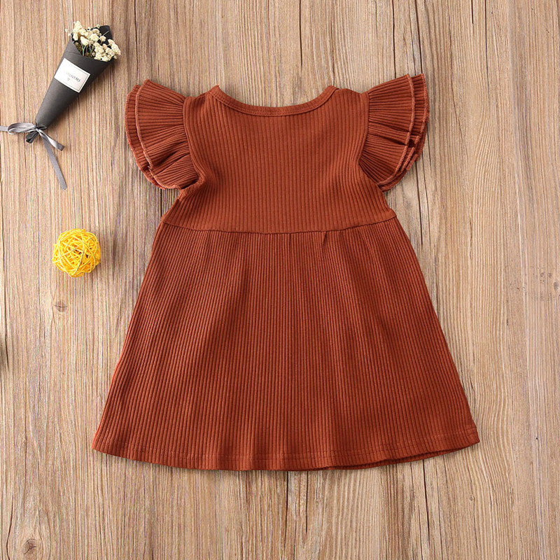 The Willow Ribbed Flutter Dress