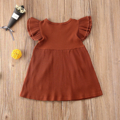The Willow Ribbed Flutter Dress
