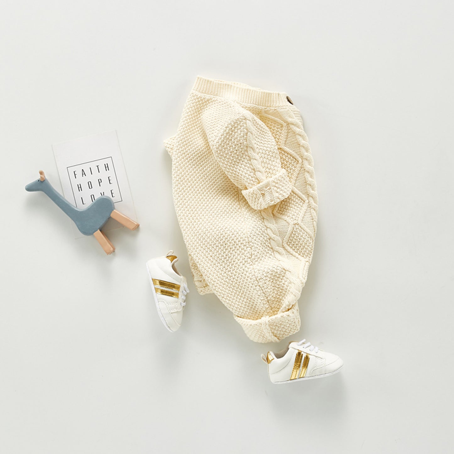 The Traditional Cable-Knit Keepsake Romper