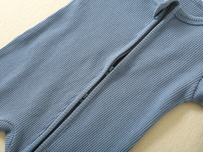 The Heritage Waffle-Knit Zippy