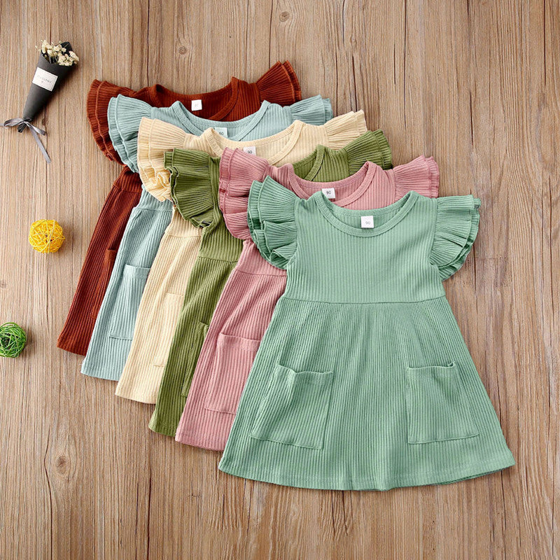 The Willow Ribbed Flutter Dress