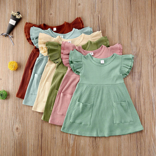 The Willow Ribbed Flutter Dress