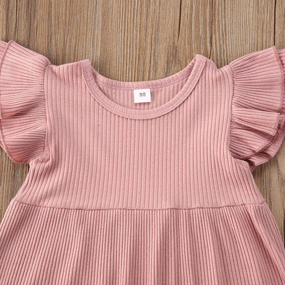 The Willow Ribbed Flutter Dress