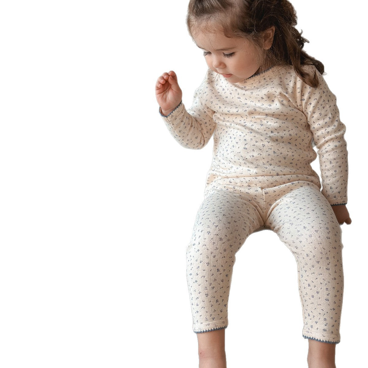 Toddler Floral Pointelle Long Sleeve Pajama Set