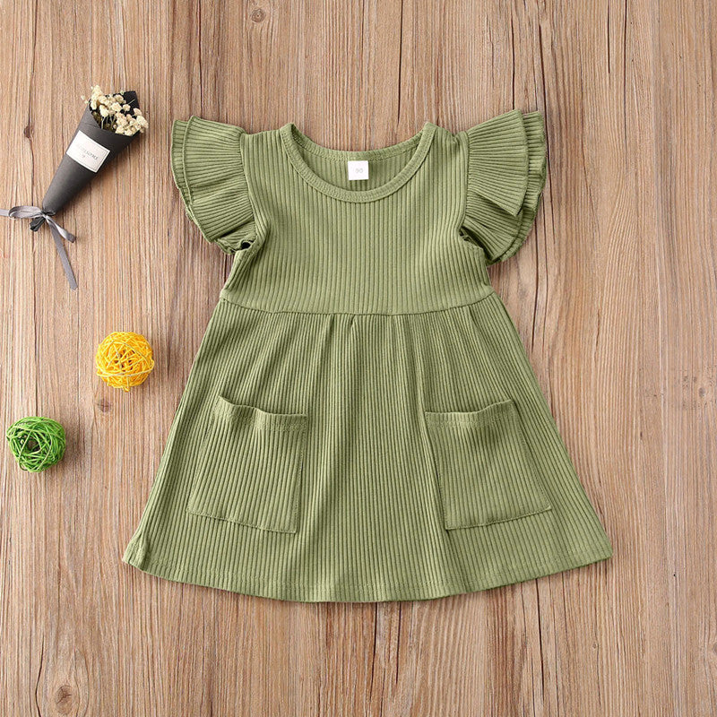 The Willow Ribbed Flutter Dress