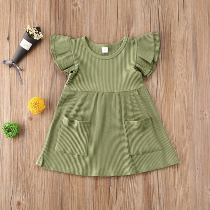 The Willow Ribbed Flutter Dress