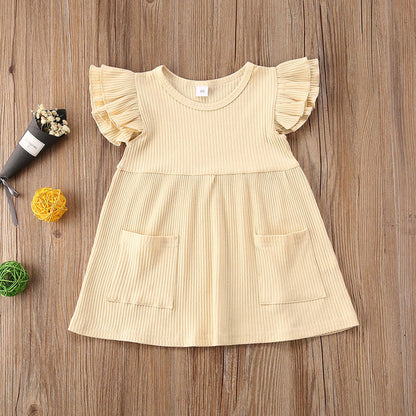 The Willow Ribbed Flutter Dress