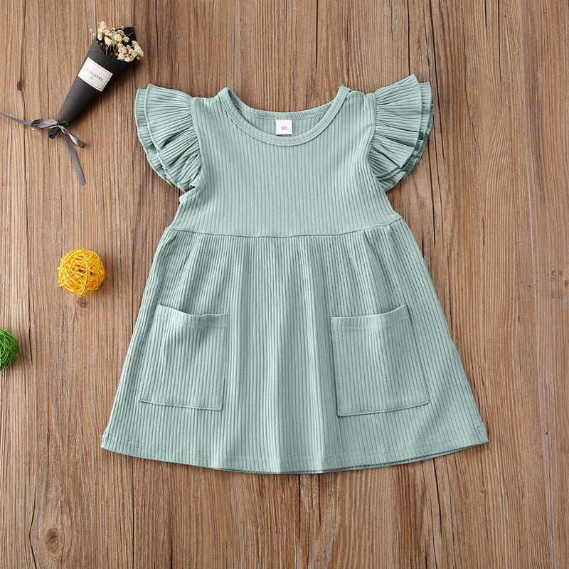 The Willow Ribbed Flutter Dress