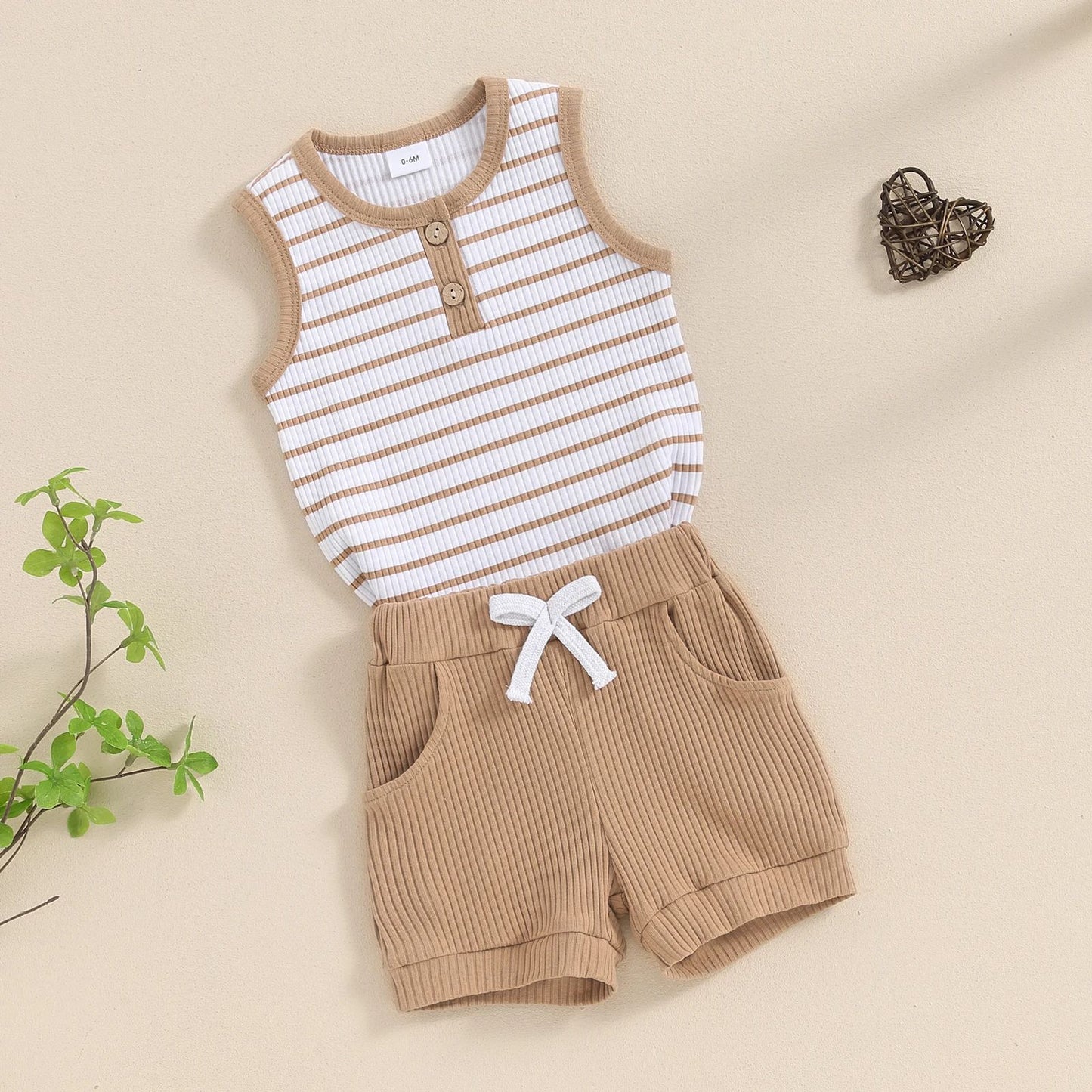The Seaside Ribbed Henley Set