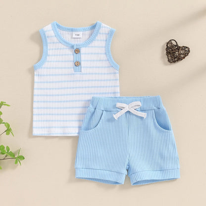 The Seaside Ribbed Henley Set