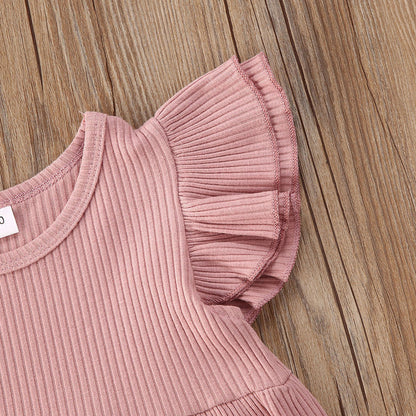The Willow Ribbed Flutter Dress