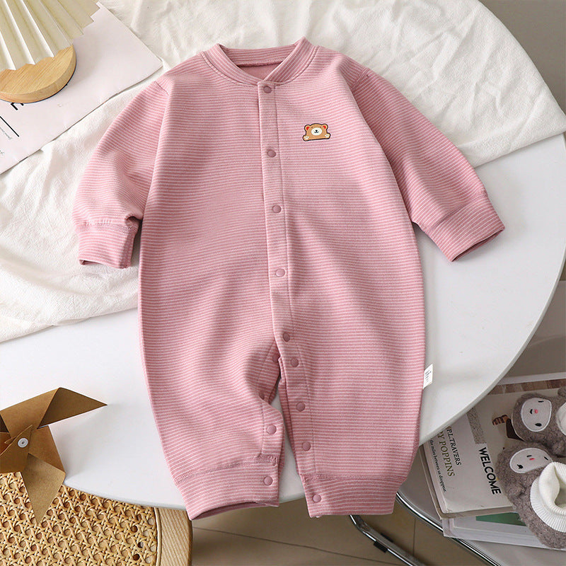 Velvet Thermal Baby Bear Romper Jumpsuit