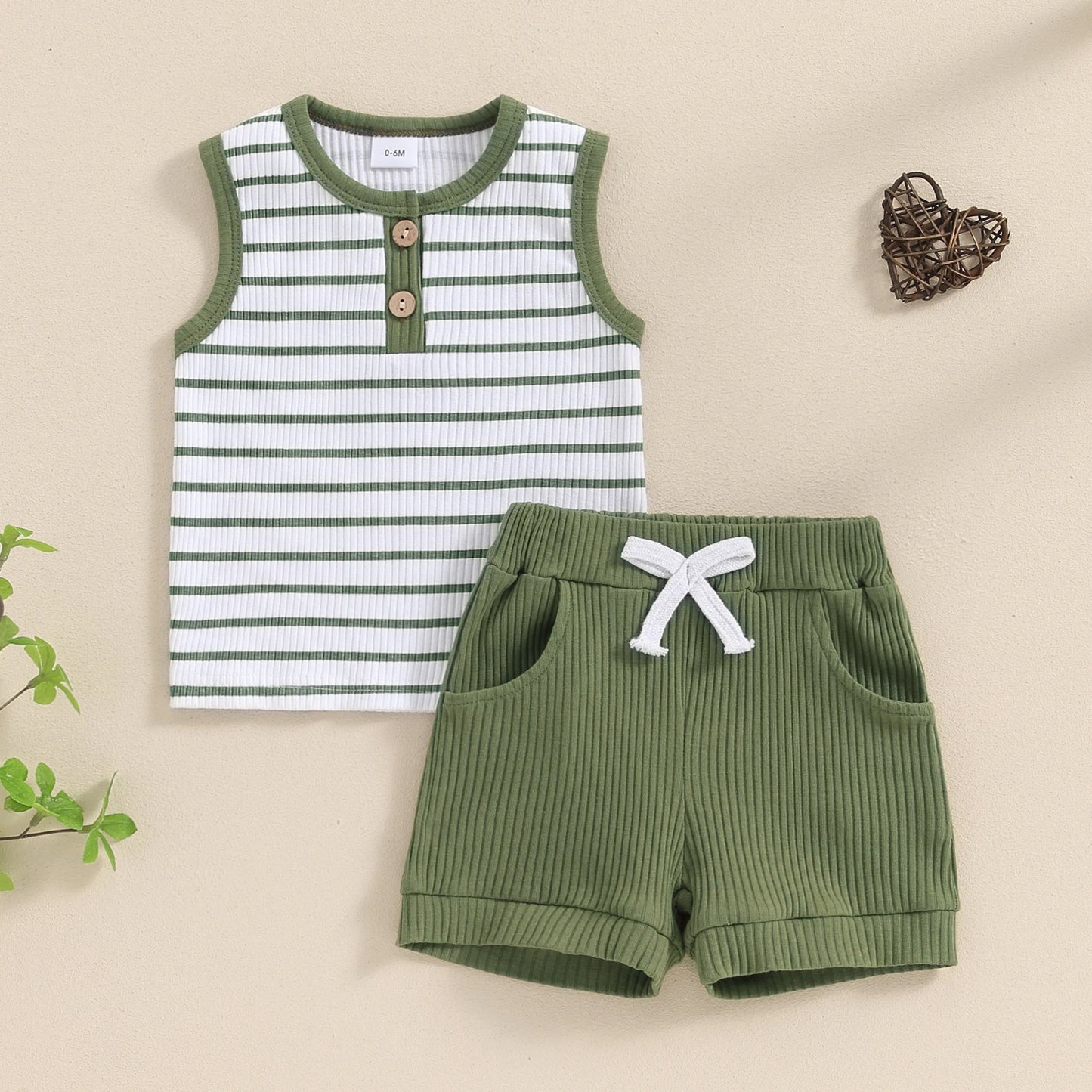 The Seaside Ribbed Henley Set