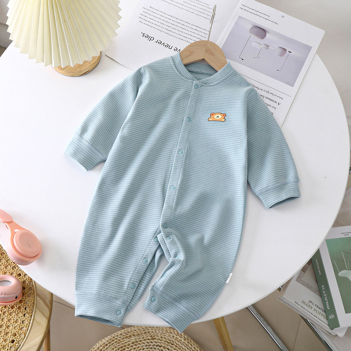 Velvet Thermal Baby Bear Romper Jumpsuit