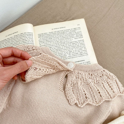Vintage Floral Knitted Baby Bubble Romper
